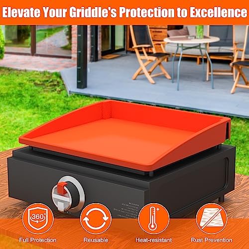 BESSIO Silicone Griddle Mat Cover for Blackstone Griddle 17 Inch Orange - Image 4