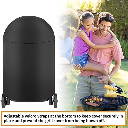 NEXCOVER Round Grill Cover | 34” Dia by 41”H BBQ Cover, Dome Smoker Cover, Fade & UV Resistant Barbecue Cover, Waterproof Heavy Duty Barbeque Cover, Compatible for Char-Griller Akorn Kamado Grills - Image 5