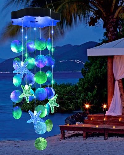 Toodour Solar Wind Chimes for Outside, Gifts for Mom Grandma Women Girls by Toodour