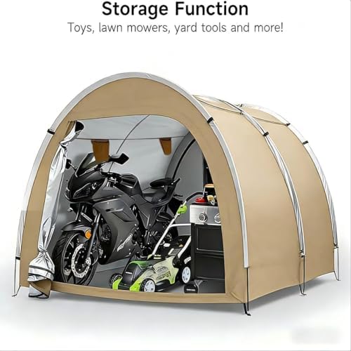 Hwayslon Bike Storage Shed Tent,420D Oxford Fabric,PU6000 Waterproof, for Patio Furniture, Lawn Mower,Bike,Motorcycle Storage,Garden Tools,Toys and More - Image 2