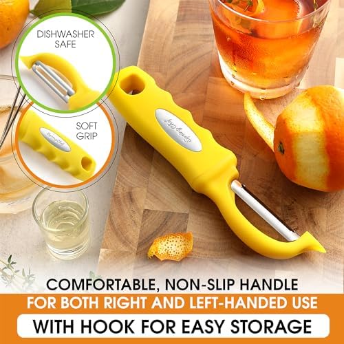 Spring Chef Swivel Potato Peeler with Soft Grip Handle, Set of 2, Yellow - Image 3