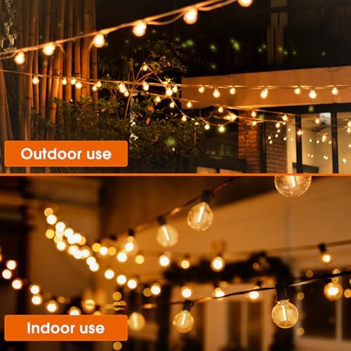 addlon 50FT Outdoor String Lights 27 G40 LED Bulbs Dimmable Waterproof - Image 6