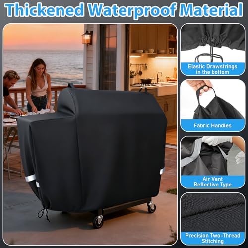 Utheer Grill Cover for Rec teq RT-590, Deck Boss 590/800/900 & RT-700 - Image 3