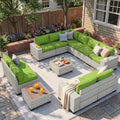 Outdoor Patio Furniture Set PE Wicker Rattan Outdoor Sectional Sofa by MuphyersPatioFurniture