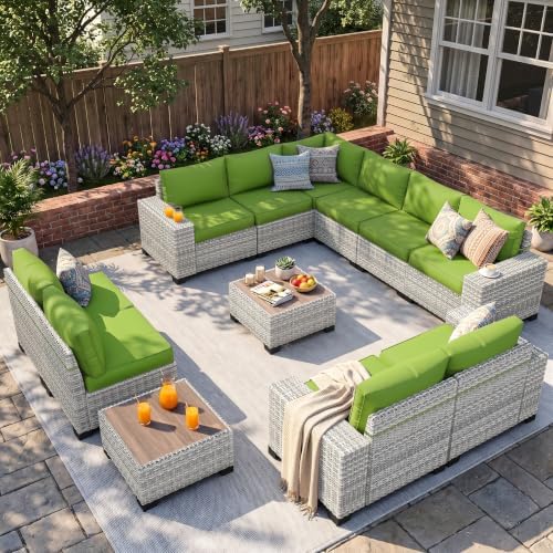 Outdoor Patio Furniture Set PE Wicker Rattan Outdoor Sectional Sofa by MuphyersPatioFurniture