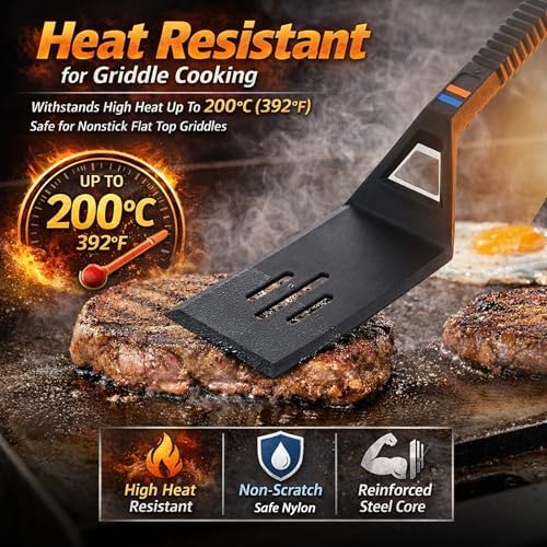 Utheer Griddle Kit, 25 x 16 Inch Pre-Seasoned Cast Iron Flat Top - Image 4