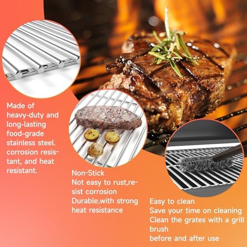 2pcs Stainless Steel Grill Grates for Weber, 18.75" x 26.5'' - Image 5