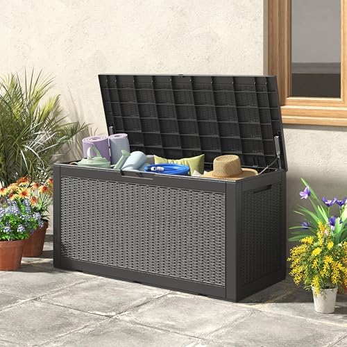 KAMABOKO Outdoor Storage Box, 130 Gallon Deck Box Outdoor Waterproof - Image 2
