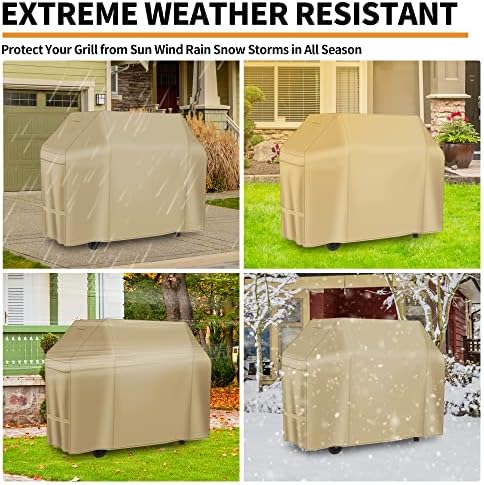 NEXCOVER Barbecue Gas Grill Cover - 60 Inch Waterproof BBQ Cover, Heavy Duty, Fade & Weather Resistant, Fits Weber, Brinkmann, Char Broil, Holland - Image 6