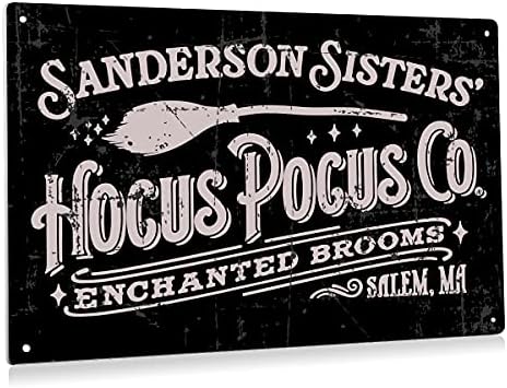 BEASTZHENG Halloween Decorations Retro Salem Wall Sign Hocus Pocus Decor by BEASTZHENG