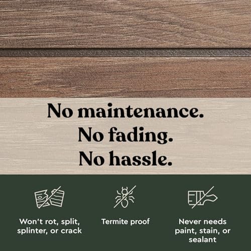 Signature Collection Vertical Outdoor Storage Shed, Weather-Resistant Resin Storage Cabinet with Double Doors & Heavy-Duty Floor, Walnut - Image 4
