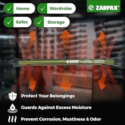 ZARPAX Gun Safe Dehumidifier Rod 12" Electric Plug In Dehumidifier - Image 2