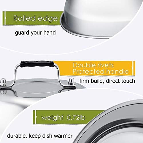 Leonyo Heavy Duty 9IN Stainless Steel Griddle Basting Cover Dome, 4 Pack - Image 3