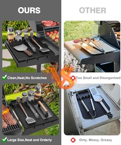 Silicone Grill Mat for Blackstone Griddle Accessories, 8-Slot Tool Mat - Image 6