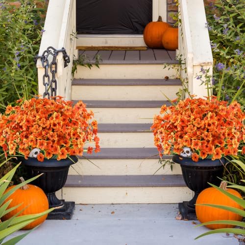 AGIRL Artificial Fall Flowers Outdoor,UV Resistant Fake Mums Porch Decor - Image 4