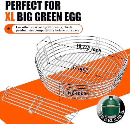 The Accessories for Big Green Egg XL Charcoal Ash Basket Ash Clean Tool - Image 5