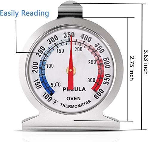 Oven Thermometer 50-300°C/100-600°F, Oven Grill Fry Chef Smoker Thermometer Instant Read Stainless Steel Thermometer Kitchen Cooking Thermometer (3Pack) - Image 2