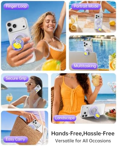 SYNCWIRE Magnetic Phone Ring Holder, for MagSafe Phone Grip Stand Kickstand - Image 5