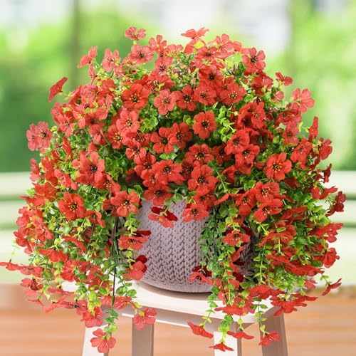ZFProcess Artificial Hanging Flowers for Outdoors Fall Decoration by ZFProcessArtificialFlowers