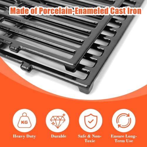 QuliMetal 18.7 Inch Cast Iron Grill Grates for Weber Genesis II 400 Series - Image 5