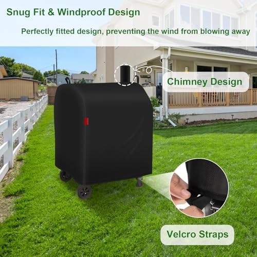 Outdoor Grill Cover Fits Royal Gourmet CD1824EN/CD1824EC Charcoal Grill, Waterproof 600D Heavy Duty Barrel Grill Cover, Fade Resistant & Rip-Proof BBQ Grill Covers for CD Series. - Image 5