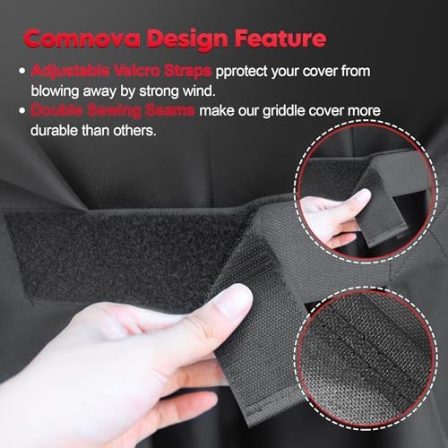 Comnova Griddle Cover for Camp Chef FTG600 - Premium 600D Outdoor Flat Top Grill Cover Heavy Duty & Waterproof for Camp Chef 4 Burner Griddle FTG600, FTG600P, and FTG600GL - 63.5 x 22 x 36 Inch - Image 6