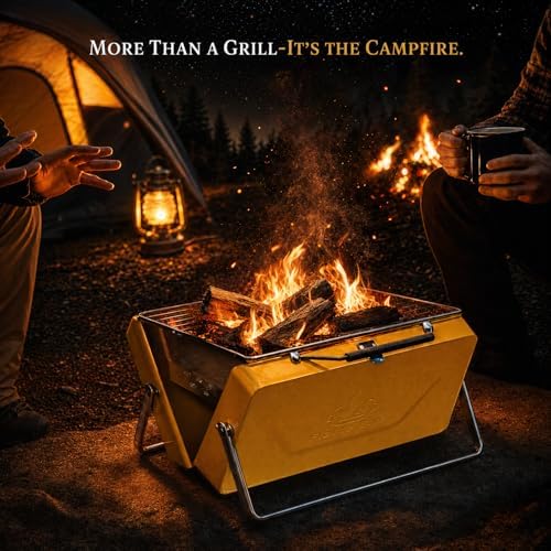 Ranger Portable Charcoal Grill, Compact Folding Camping BBQ - Image 4