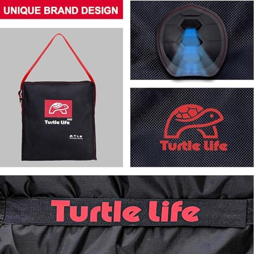 Turtle Life BBQ Grill Cover, 60 Inch Heavy Duty Waterproof 3-4 Burner Barbecue Gas Grill Covers for Weber Genesis Char-Broil Nexgrill Deluxe, Black - Image 3