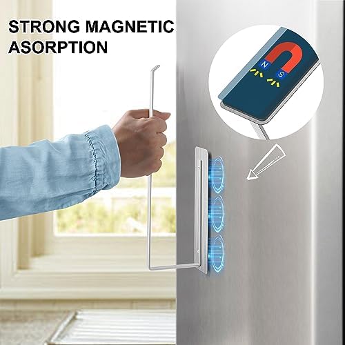 Magnetic Paper Towel Holder,Stainless Steel Paper Towel Holder 12”(L) x 3”(H) for Refrigerator Grills Griddles RVs Tailgates,Fit Most US Paper Roll - Image 2