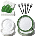 100 Pcs Disposable Golf Party Tableware Set for 25 Guests by COSINIA