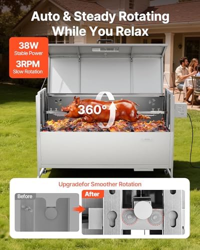 VEVOR Rotisserie Grill, Hood52" Electric Rotisserie Grill Kit - Image 2