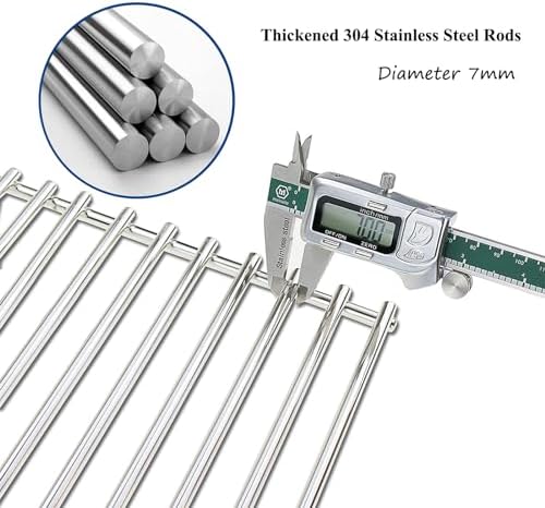 Orgneas 17.5'' SUS304 Grill Grates for Gas Grills Weber Spirit 300 Series - Image 3