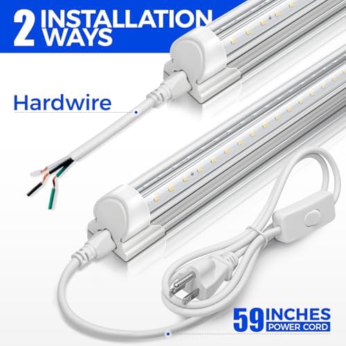 Barrina T8 LED Shop Lights 2FT, 20W 3000LM 5000K, 4 Pack, High Output Tube - Image 6