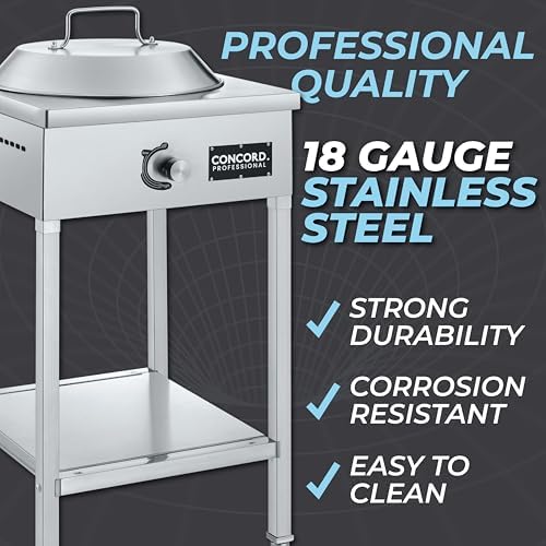 Concord Professional Vortex Burner Stainless Steel Commercial Wok Range Single Burner Outdoor Propane Stove. Great for Stir Fry, Outdoor Kitchen, Asian Cuisine - Image 5