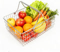Small Picnic Baskets, Wire Baskets for Organizing with Foldable Handle - 12.6"x9.1"x5", Sturdy Stainless Steel Storage Baskets for Outdoor Picking, Picnic, Kitchen & Fridge & Cabinet Organizer(1, S) by LOVEERCT