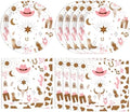 40 Pcs Western Cowgirl Birthday Party Decorations Disposable Pink Cowgirl Rodeo Tableware Set Includes Cowgirl Plates and Napkins for Kids Baby Shower Fire Camping West Party by DURYGEN