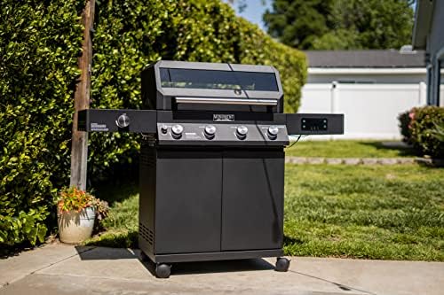 Monument Grills Denali Series, 4+1 Liquid Propane Gas Smart BBQ Grill, 4 Burners & 1 Side Burner Denali 425 with Smart Technology and Knob Controls, Black - Image 2