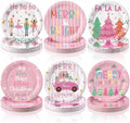 Rtteri 100 Pcs Pink Christmas Paper Plates Disposable 9'' Nutcracker Plate by Rtteri