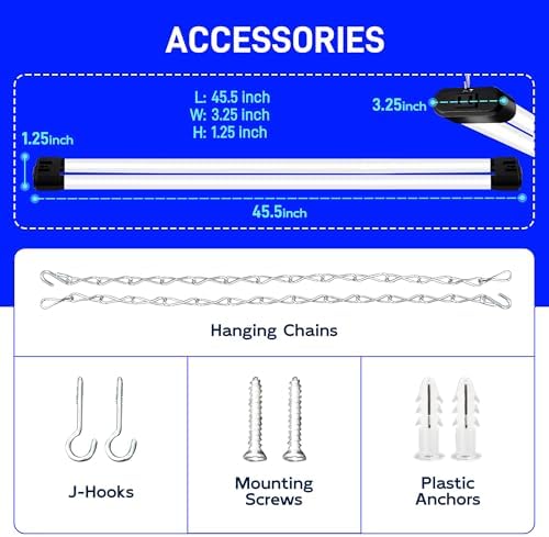 hykolity 4FT 60W LED Shop Light,6500LM[450W Equivalent] 5000K Daylight - Image 6