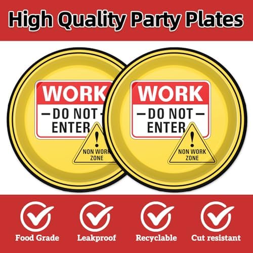 40pcs Retirement Party Supplies Black Red Retirement Warming Plates and Napkins for Men and Women Retirement party, Suitable for 20 Guests - Image 3