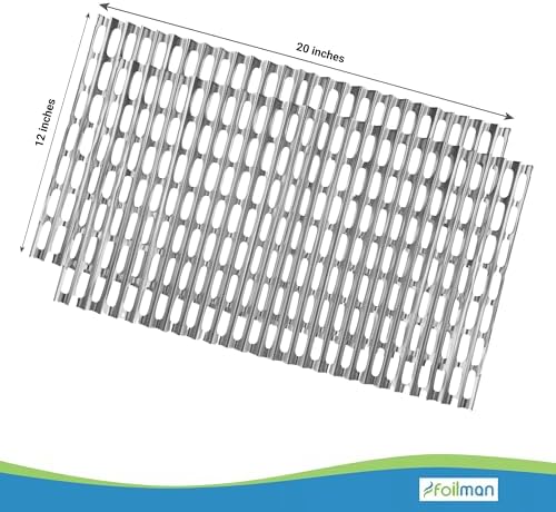 Foilman Heavy-Duty Disposable Aluminum Grill Liners, 12 x 20 Inch Nonstick Cooking Sheets for BBQ, Protects Grates from Grease, Even Heat Distribution, Easy Cleanup for Outdoor Grilling - Pack of 8 - Image 4