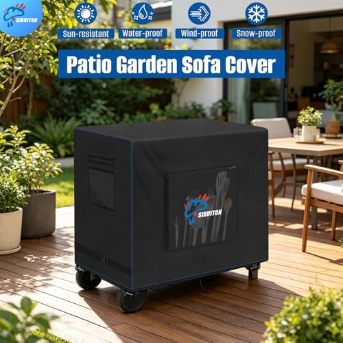 SIRUITON 600D Outdoor Bar Cart Cover for 60" Portable Outdoor Table - Image 5