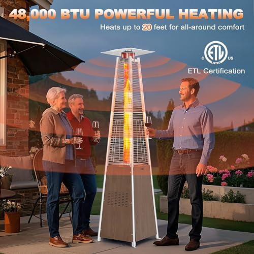 Nuu Garden Outdoor Pyramid Propane Gas Patio Heater 48,000 BTU - Image 5