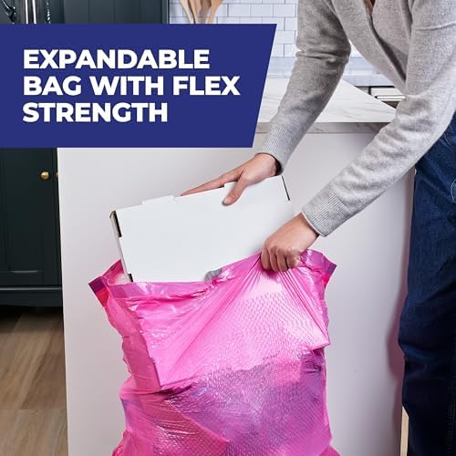 Hefty Ultra Strong 13 Gal Pink Kitchen Trash Bags, Watermelon Scent, 110ct - Image 6
