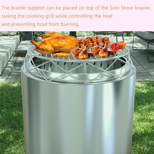 Stainless Steel Round Fire Pit Cooking Grates Accessory Kit for 19.5" Solo Stove Bonfire and Other Firepit, Grill Fire Pit Stand for Outdoor Camping BBQ Picnic Fireplace Tools - Image 5