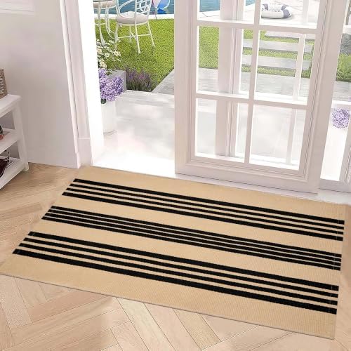 BUAGETUP Front Door Mat 24"x51",Striped Washable Front Porch Rug Fall Decor - Image 5