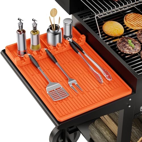 MealHelper Silicone Griddle Tools Mat, Grill with Seasoning Jars Holder by Unknown