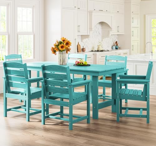 SERWALL Patio Dining Chair Set of 2,All Weather HDPE Dining Chair, Aruba - Image 6
