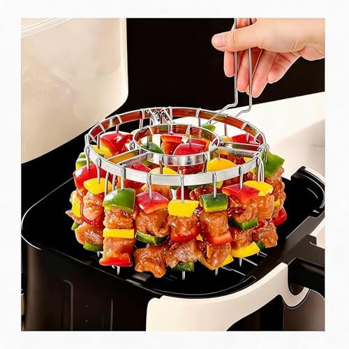 Foldable Air Fryer BBQ Grill Rack 24 Vertical Skewers by Unknown