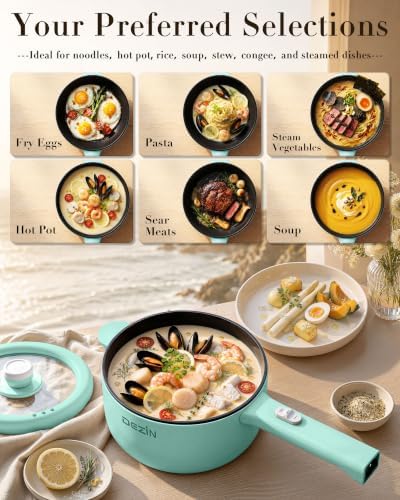 Dezin 2L Hot Pot Electric, Non-Stick Electric Pan, 700W Adjustable Power - Image 3